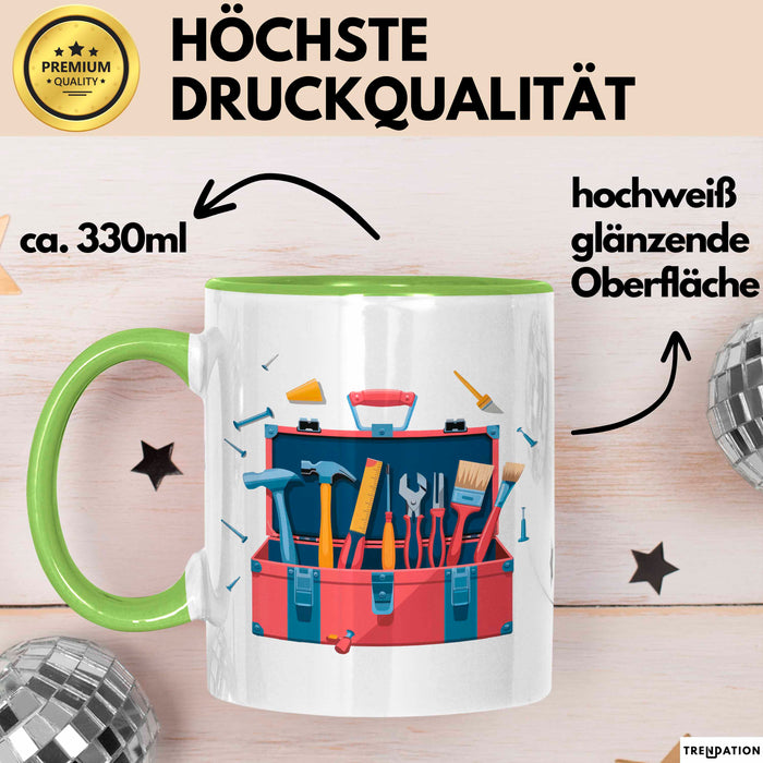 Heimwerker Fan Tasse Geschenkidee für DIY Liebhaber Grün Trendation