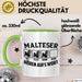Malteser Hören Aufs Wort Tasse Geschenk Malteser Besitzer Mama Becher Grün Trendation