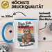 Krankenschwester Pflege Betreuung Tasse Geschenk Lustige Geschenkidee Spruch Frisch Froh & Munter Aus Der Nachtschicht Blau Trendation