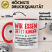 Deutschlehrer Unterricht Tasse Geschenk Lustige Geschenkidee Spruch Wir Essen Ü Jetzt Kinder Rot Trendation