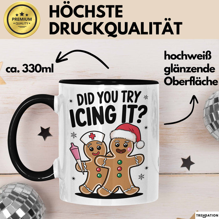 Sarkastische Weihnachtsfeier Tasse Geschenk Lustige Geschenkidee Spruch Hast Du Versucht Es Zu Kühlen Trendation