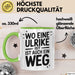 Ulrike Tasse Geschenk Wo Eine Ulrike Ist Ist Auch Ein Weg Geschenkidee Becher mit Name Grün Trendation