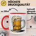 Bier Liebhaber Tasse Geschenkidee für Craft Bier Fan Rot Trendation