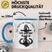 Kapitän Tasse Geschenk Der Käptn Hat Immer Recht Und Ich Bin Der Käptn Bootsführer Boot Besitzer Kaffee-Becher Blau Trendation