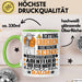 Abenteurreisender Geschenk Tasse Lustiger Spruch Erheben Sie Sich Der Abenteurreisender Betritt den Raum Grün Trendation