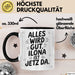 Ilona Tasse Geschenk Alles Ist Gut Ilona Ist Jetz Da Geschenkidee Becher mit Name Schwarz Trendation