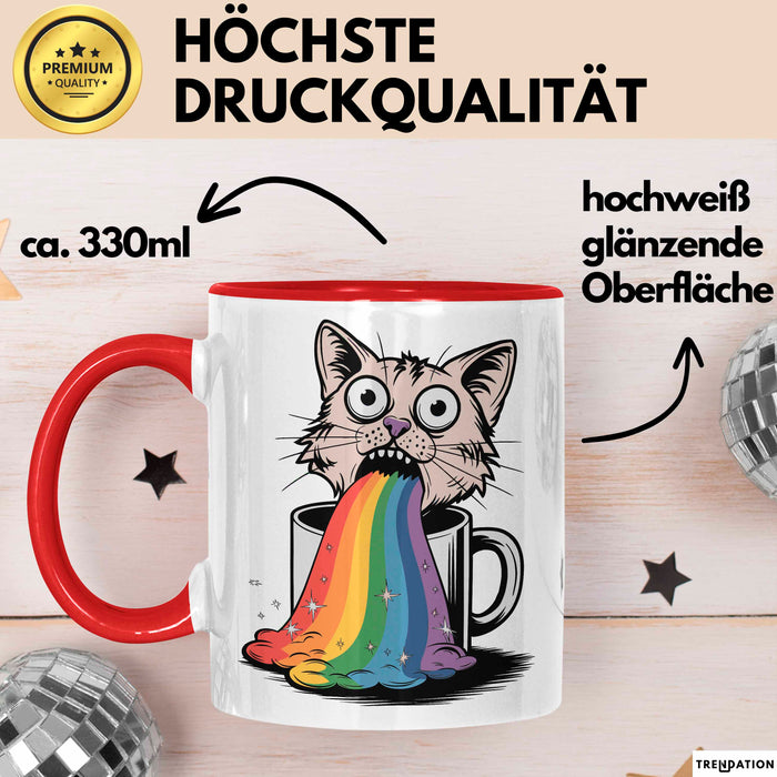 Memelord Tasse Geschenkidee für Meme Süchtige Rot Trendation