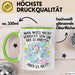Office Arbeitskollege Einhorn Tasse Geschenk Lustige Geschenkidee Spruch Man Muss Nicht Verrückt Sein Um Hier Zu Arbeiten Aber Es Hilft Grün Trendation