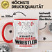 Wrestler Geschenk Tasse So Gut Kann Nur Ein Wrestler Aussehen Geschenkidee Kaffee-Becher Rot Trendation