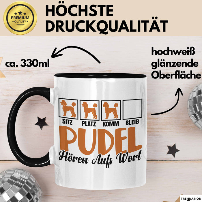 Pudel Hören Aufs Wort Tasse Geschenk Pudel Besitzer Mama Becher Trendation