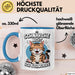 Schlafende Katze Tasse Geschenk Lustige Geschenkidee Spruch Ich Schnarche Nicht Ich Schnurre Blau Trendation