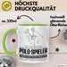 Polo-Spieler Geschenk Tasse Ich Bin Polo-Spieler Aber Sag Doch Einfach Superheld Lustige Geschenkdiee für Polo-Spieler Kaffee-Becher Grün Trendation