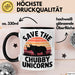 Nashorn Tasse Geschenk Lustige Geschenkidee Spruch Rettet Die Moppeligen Einhörner Schwarz Trendation