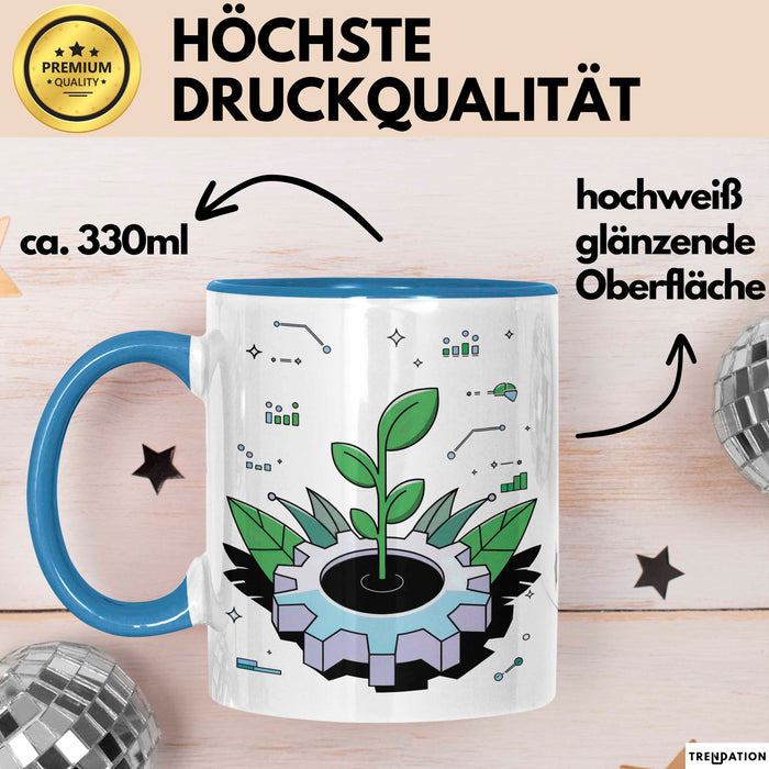 Nachhaltigkeits Berater Tasse Geschenk Lustige Geschenkidee Spruch Für Grüne Berater Blau Trendation