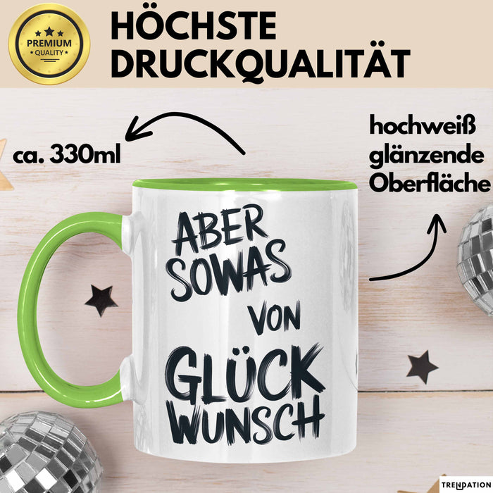 Sarkastischer Sarkasmus Tasse Geschenk Lustige Geschenkidee Spruch Aber Sowas Von Glück Wunsch Grün Trendation