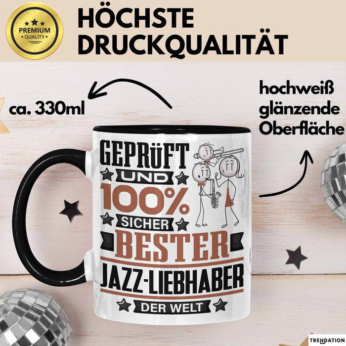 Jazz-Liebhaber Geschenk Lustiger Spruch für Jazz-Liebhaber Geschenkidee Bester Jazz-Liebhaber Der Welt Schwarz Trendation