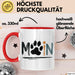 Hund Tierliebhaber Tasse Geschenk Lustige Geschenkidee Spruch Moin Rot Trendation