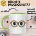 Optiker Tasse Geschenkidee Augenpflege Profi Geschenkidee Lustig Grün Trendation