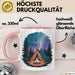 Camper Tasse Geschenkidee für Outdoor Abenteurer Rosa Trendation