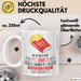 Pommes-Liebhaber Tasse Geschenk Ich Kann Pommes Verschwinden Lassen Was Ist Deine Superkraft Becher Geschenkidee Pommes Kaffee-Becher Weiß Trendation