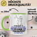 Pferdetherapeut Geschenk Tasse So Gut Kann Nur Ein Pferdetherapeut Aussehen Geschenkidee Kaffee-Becher Grün Trendation