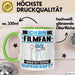 Filmfan Tasse Geschenk für Filmfan Geburtstag Lustiger Spruch Kaffee-Becher Was Ist Deine Superkraft Grün Trendation