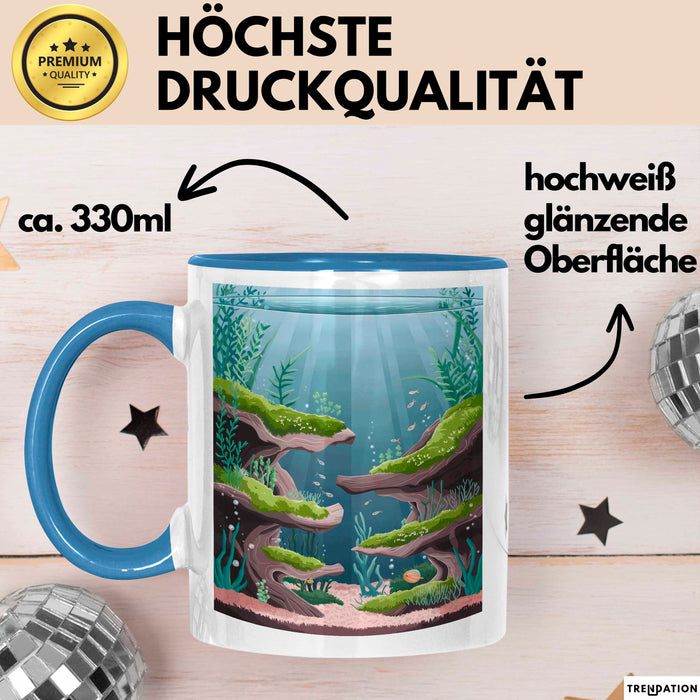 Aquascaper Tasse Geschenk Lustige Geschenkidee Spruch Für Aquatische Designer Blau Trendation
