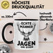 Hirschjäger Jagd Tasse Geschenk Echte Männer jagen ihr Essen Trendation