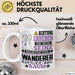 Wanderer Geschenk Tasse Lustiger Spruch Erheben Sie Sich Der Wanderer Betritt den Raum Weiß Trendation