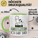Geschenk für Hundeflüsterin Tasse Lustige Geschenkidee Geburtstag Ich Bin Hundeflüsterin Ich Darf Das Grün Trendation