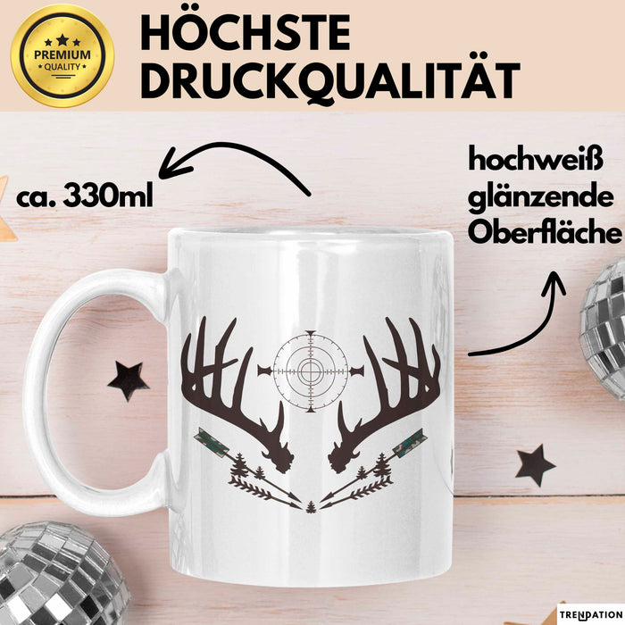 Jäger Tasse Geschenkidee Naturbursche Lustiger Spruch Geschenkidee Lustig Weiß Trendation