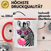 Zebra Kaugummi Tasse Geschenk Lustige Geschenkidee Spruch Rot Trendation