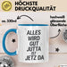 Jutta Tasse Geschenk Alles Ist Gut Jutta Ist Jetz Da Geschenkidee Becher mit Name Blau Trendation