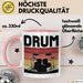 Drummer Schlagzeug-Spieler Geschenk Tasse Geschenkidee Kaffee-Becher Schlagzeuger Drum Rosa Trendation