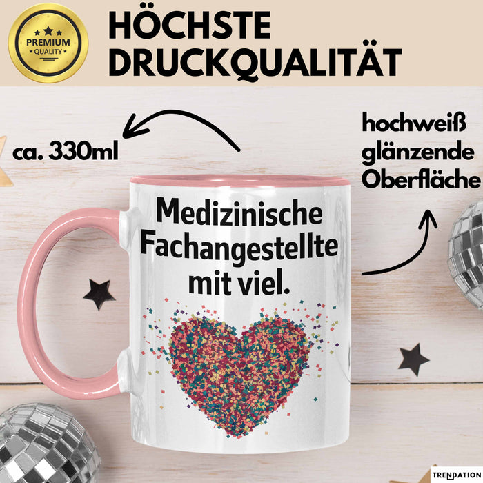 Medizinischer Assistent Arzt Tasse Geschenk Lustige Geschenkidee Spruch Medizinische Fachangestellte Mit Viel Heart Rosa Trendation