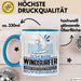 Windsurfer Geschenk Tasse Ich Bin Windsurfer Aber Sag Doch Einfach Superheld Lustige Geschenkdiee für Windsurfer Kaffee-Becher Blau Trendation