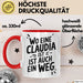 Claudia Tasse Geschenk Wo Eine Claudia Ist Ist Auch Ein Weg Geschenkidee Becher mit Name Rot Trendation