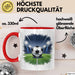 Fußballspieler Tasse Geschenkidee für Fußballliebhaber Rot Trendation