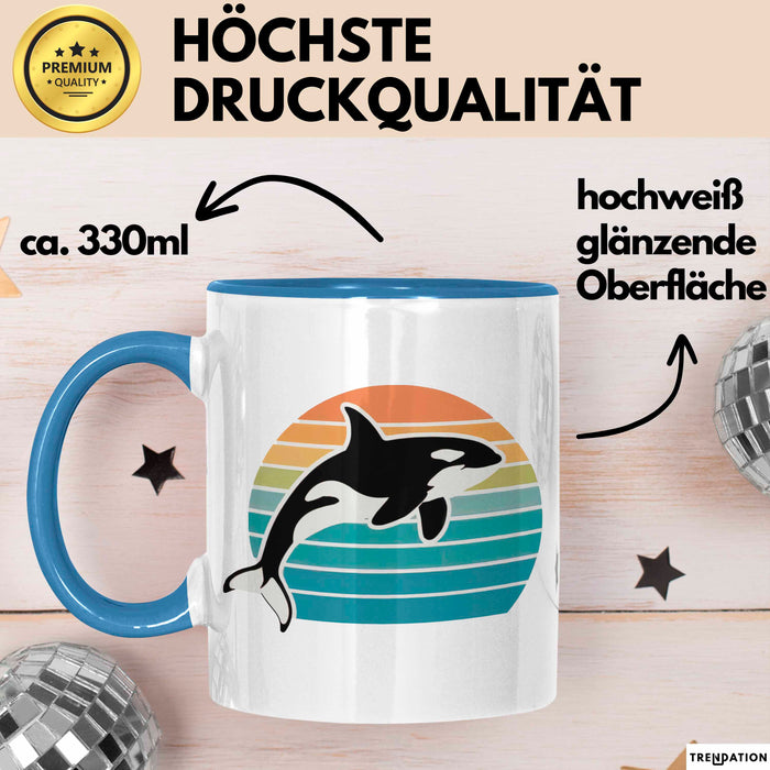 Wal Tier Tasse Geschenk Lustige Geschenkidee Spruch Blau Trendation