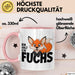 Fuchs Tierliebhaber Tasse Geschenk Lustige Geschenkidee Spruch Bin Halt Ein Fuchs Rosa Trendation