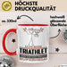 Triathlet Geschenk Tasse Ich Bin Triathlet Aber Sag Doch Einfach Superheld Lustige Geschenkdiee für Triathlet Kaffee-Becher Rot Trendation