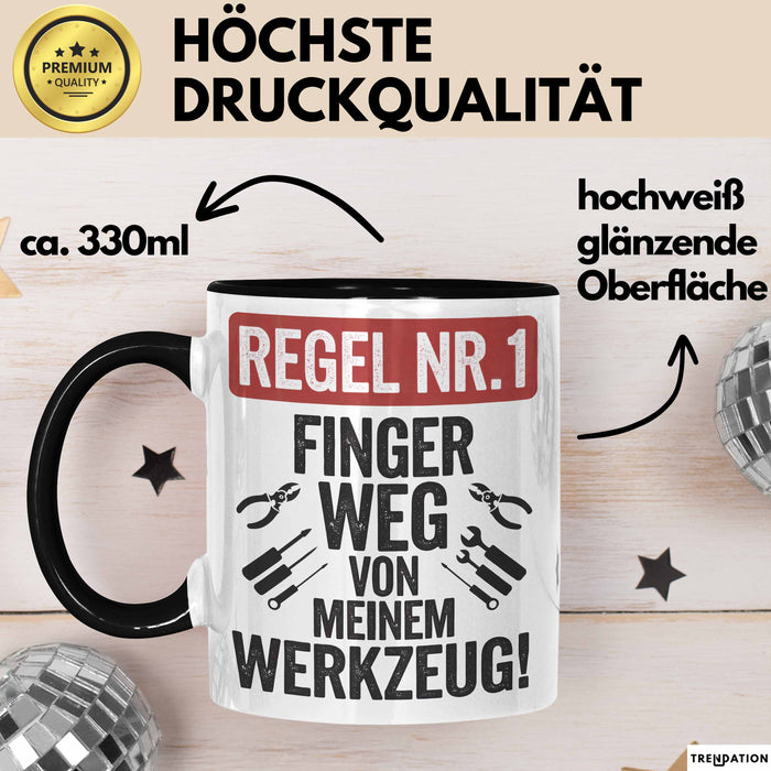 Handwerker Tasse Geschenk Finger Weg Von Meinen Werkzeugen Trendation