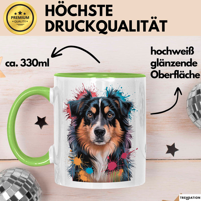 Appenzeller Sennenhund Hund Tasse Geschenk Lustige Geschenkidee Spruch Grün Trendation
