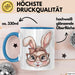 Kaninchen Hase Tierliebhaber Tasse Geschenk Lustige Geschenkidee Spruch Blau Trendation
