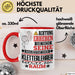 Kletterlehrer Geschenk Tasse Lustiger Spruch Erheben Sie Sich Der Kletterlehrer Betritt den Raum Rot Trendation