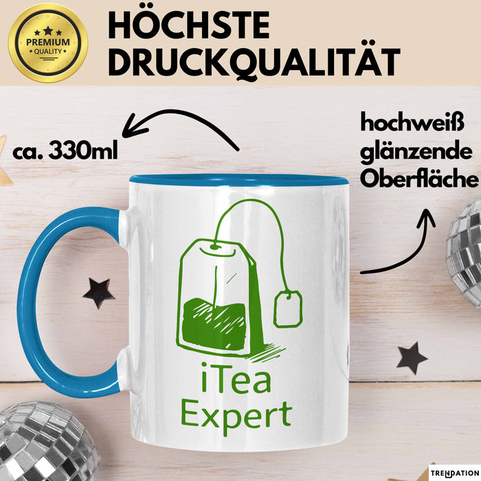 IT Techniker Ingenieur Tasse Geschenk Lustige Geschenkidee Spruch Itea Expert Blau Trendation