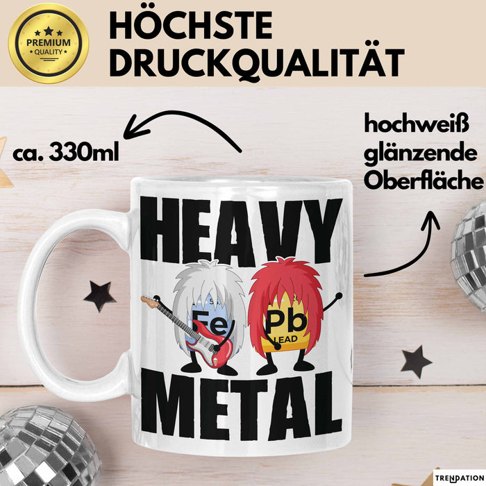 Punk Rock Metal Chemiker Tasse Geschenk Lustiger Spruch Musiker Wissenschaft Weiß Trendation