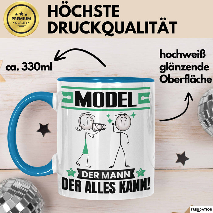 Model Tasse Geschenk für Model Der Mann Der Alles Kann Geschenkidee zum Geburtstag Blau Trendation