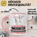 Musiker Geschenk Tasse Ich Bin Musiker Aber Sag Doch Einfach Superheld Lustige Geschenkdiee für Musiker Kaffee-Becher Rosa Trendation