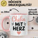 Büroarbeit Kollege Chef Tasse Geschenk Lustige Geschenkidee Spruch Chefin Mit Herz Rosa Trendation